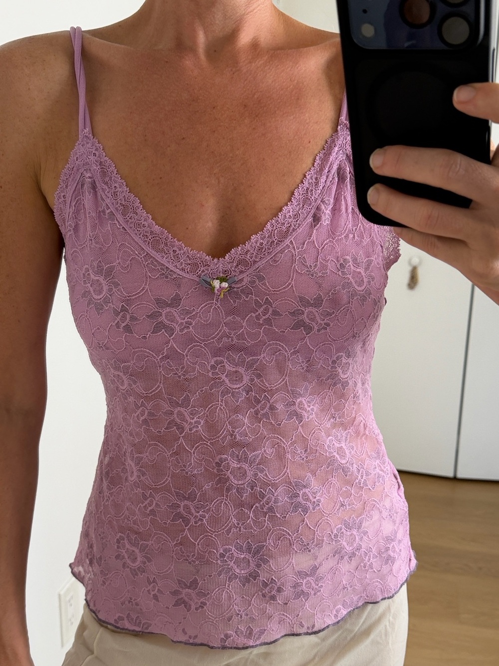 Y2K Vintage Victoria's Secret Lace Chemise Tank L
